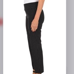 Carolina Belle Polka Dot Dress Pants, Size 8, Black and White
